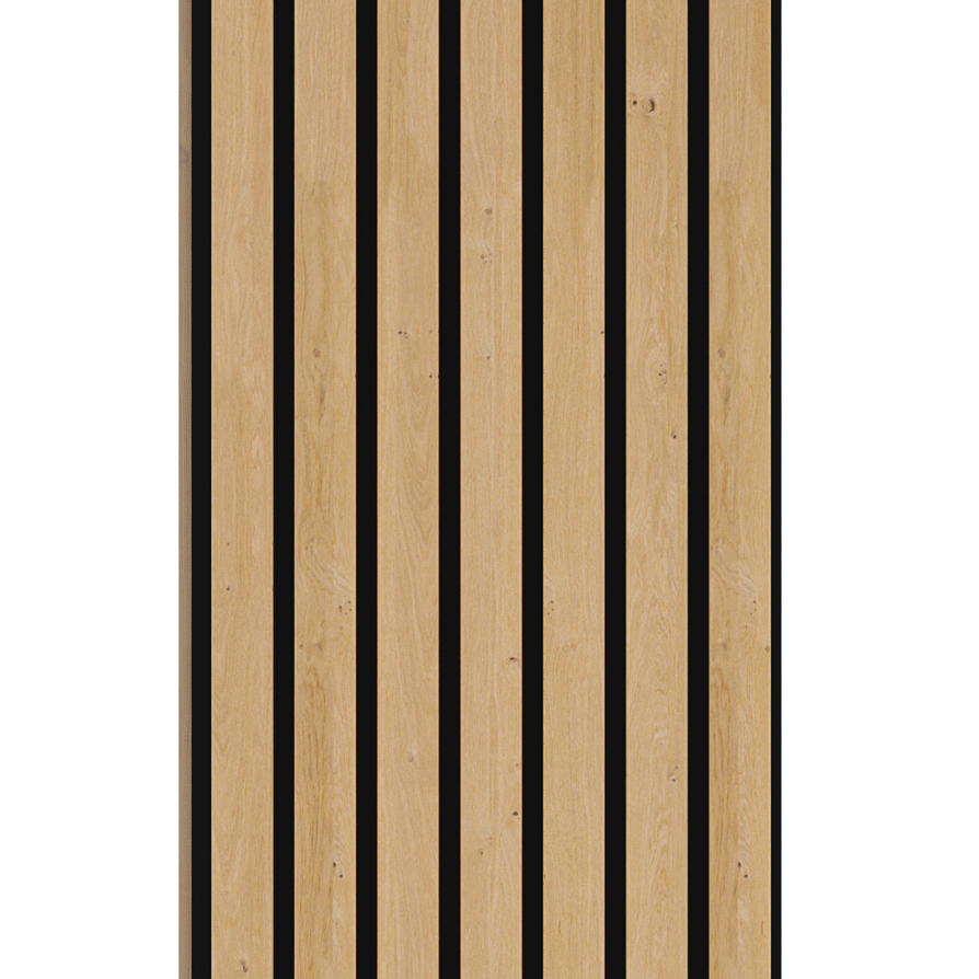 Wall Slat Panels - Pepper Oak / Black