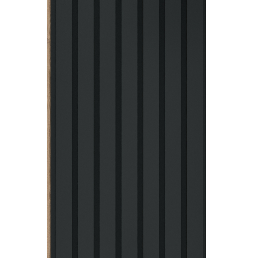 Wall Slat Panels - Matte Black / Matte Black