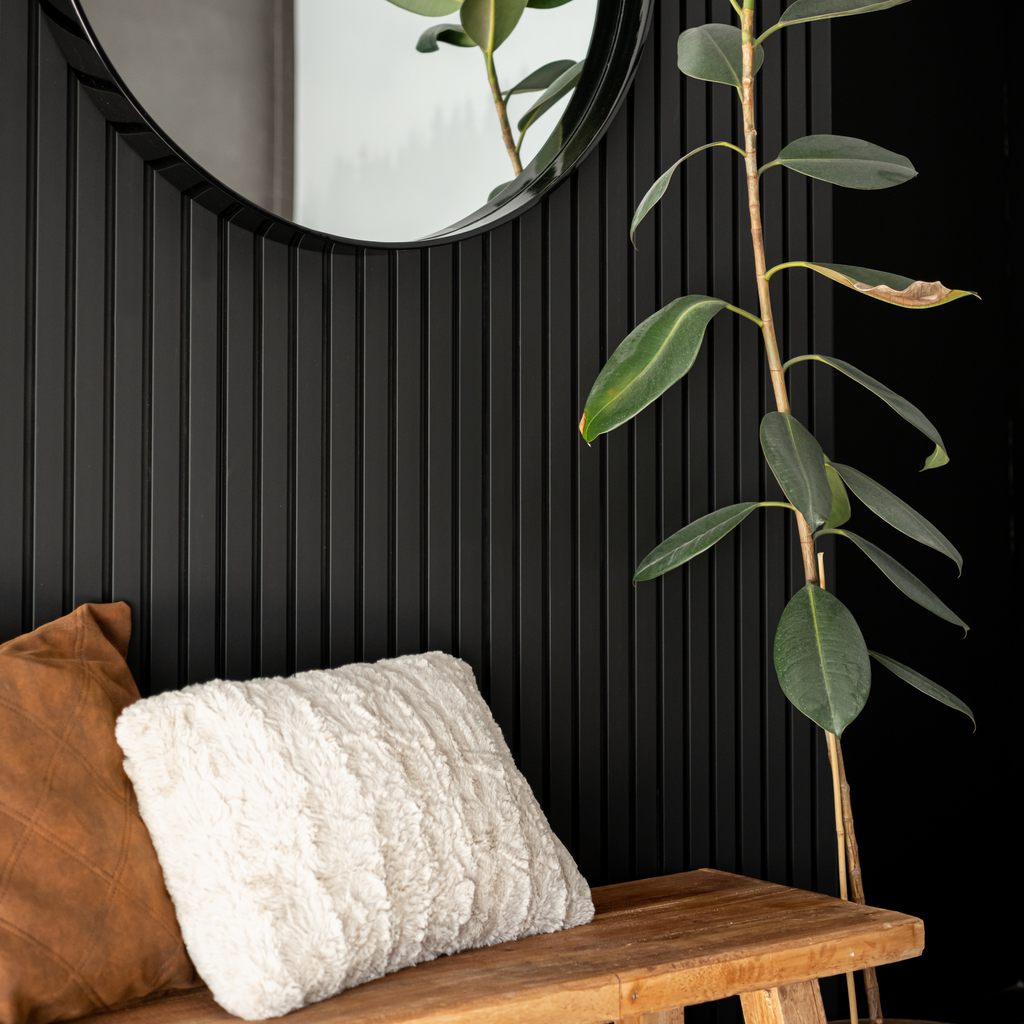 Wall Slat Panels - Matte Black / Matte Black