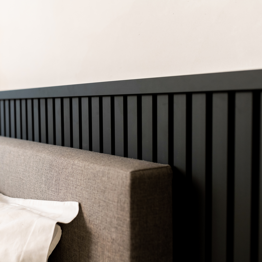 Wall Slat Cover Moulding - Matte Black