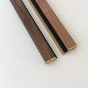 Wall Slat End Profiles - Castle Oak / Black