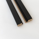 Wall Slat End Profiles - Matte Black / Matte Black