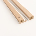 Wall Slat End Profiles - Pepper Oak / White