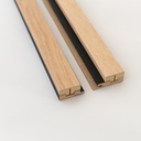 Wall Slat End Profiles - Pepper Oak / Black