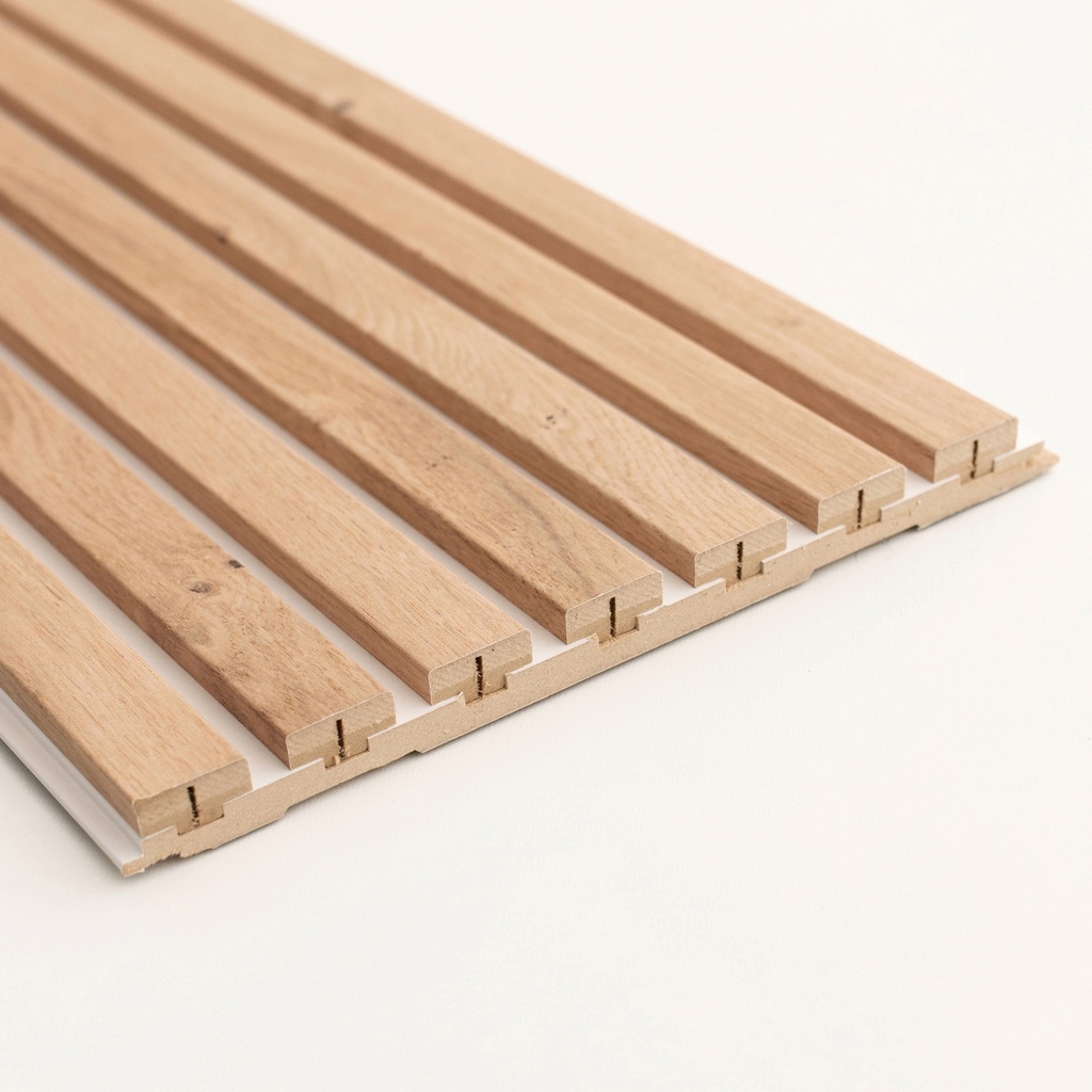 Wall Slat Panels - Pepper Oak / White (Sample)