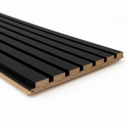 [S_WSP_BB] Wall Slat Panels - Matte Black / Matte Black (Sample)
