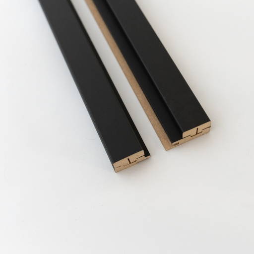 Wall Slat End Profiles - Matte Black / Matte Black